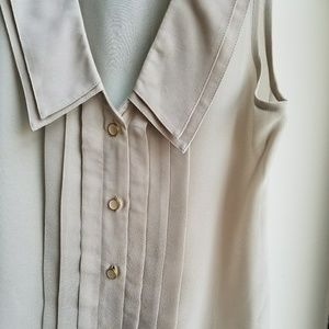 ASOS Taupe Sleeveless Blouse XS 2